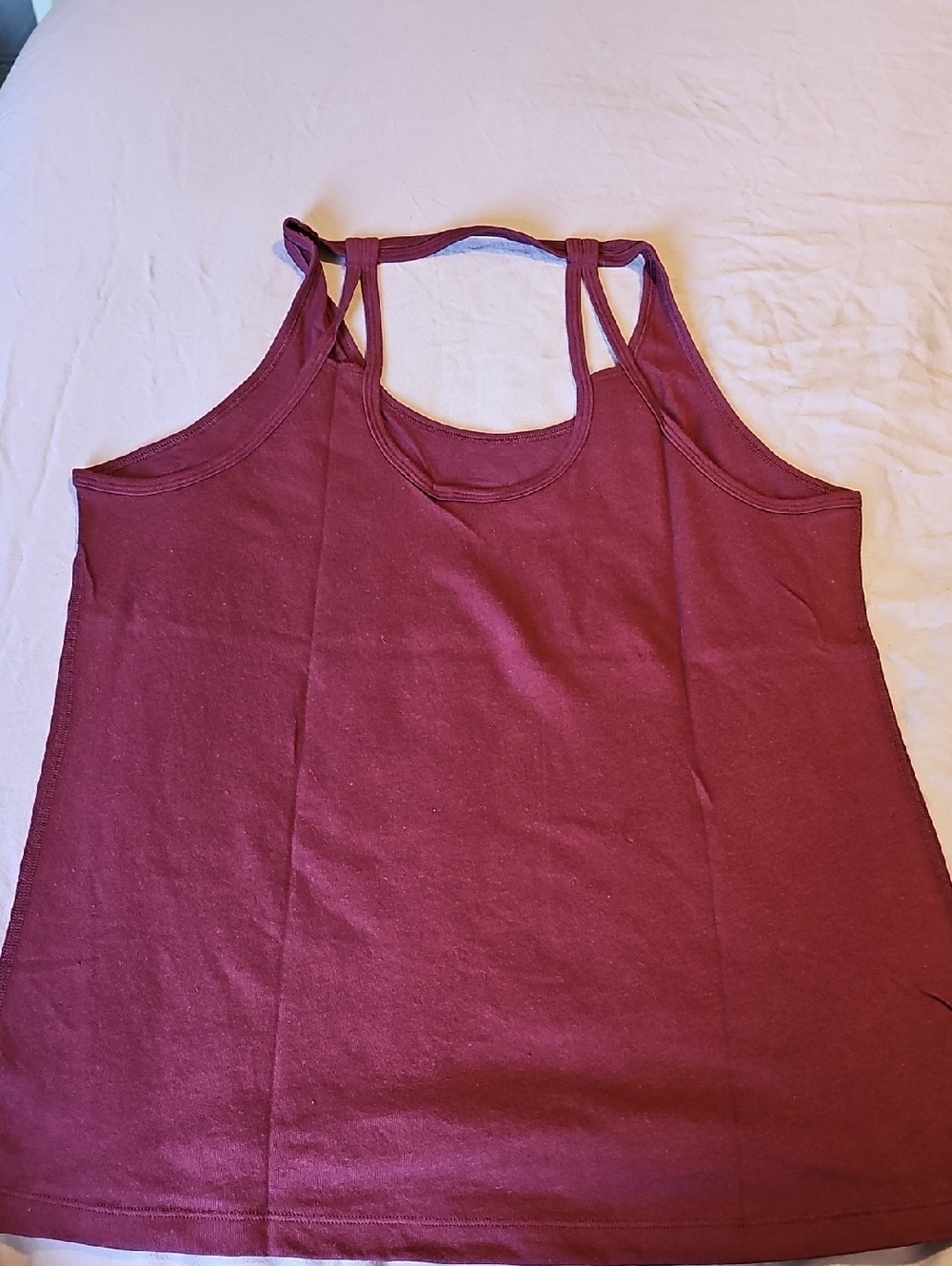 PINK Victoria's Secret Maroon Script Racerback Tank - Picture 4 of 4